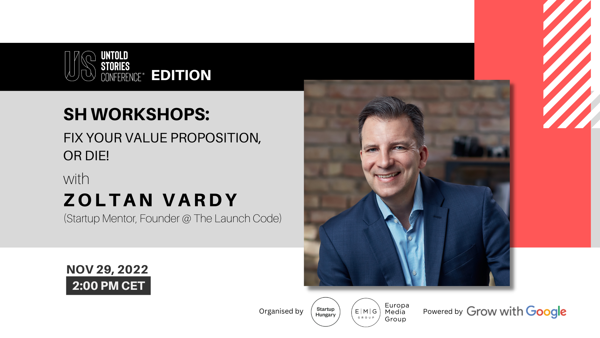 Get the most out of Untold! Master your value proposition at Zoltán Várdy's Workshop!